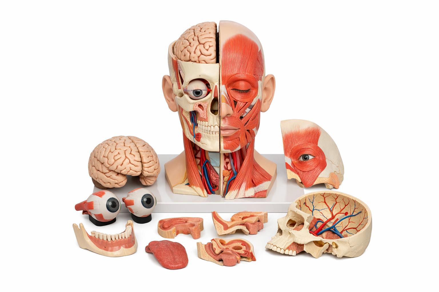 anatomiczny model głowy z demontowalnymi strukturami